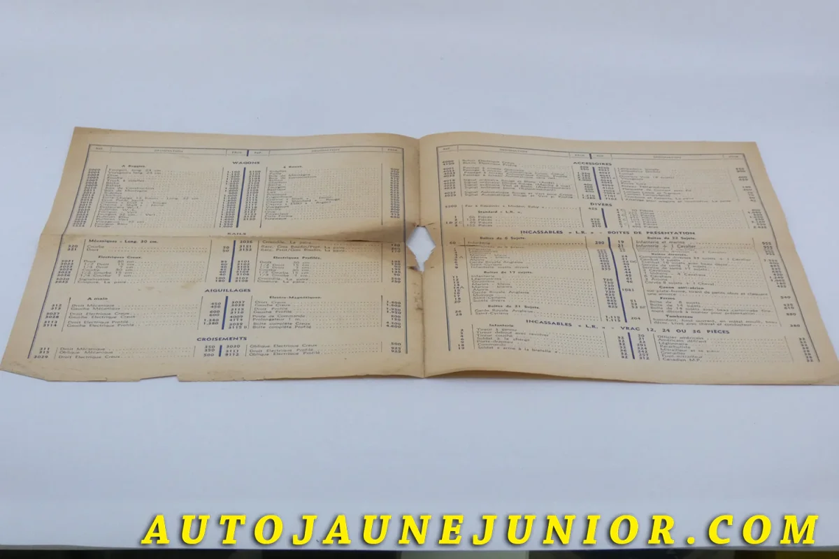 #1695 - LR - Document - Tarifs Jouets 1950 – Image 3