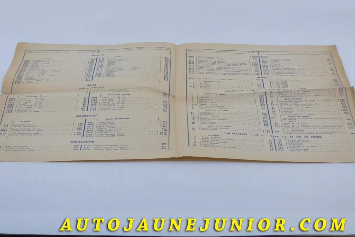 #1698 - LR - Document - Tarifs Jouets 1950 – Image 3