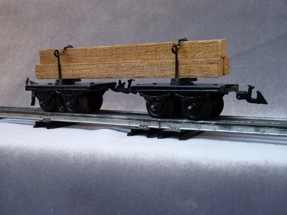 BING-Paire de wagons à traverses pivotantes